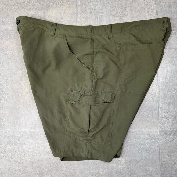 Cabela's Olive Green Utility Cargo Hiking Shorts Mens Sz 46 Flat Front High Rise - Picture 4 of 9